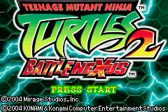 Teenage Mutant Ninja Turtles 2 - Battle Nexus Title Screen